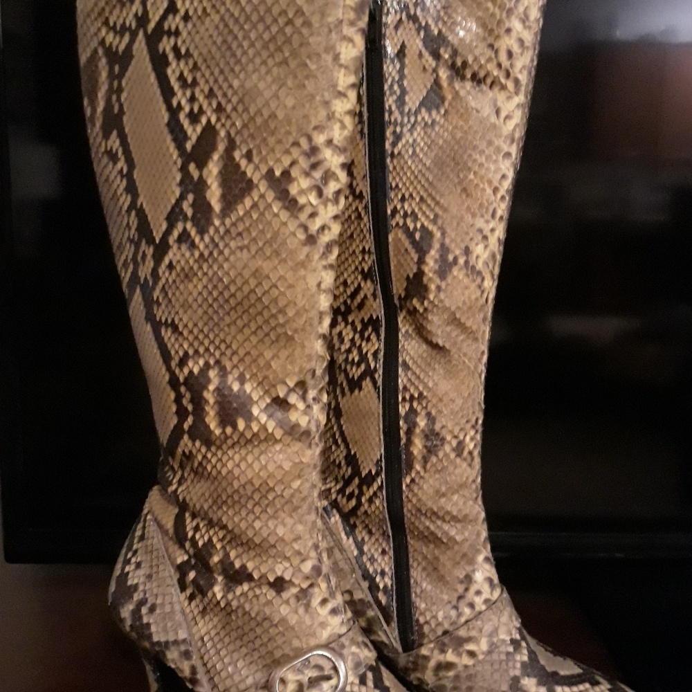 Python skin boots.